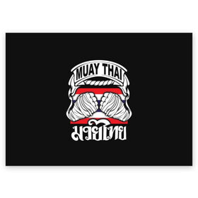 Поздравительная открытка с принтом Muay Thai в Белгороде, 100% бумага | плотность бумаги 280 г/м2, матовая, на обратной стороне линовка и место для марки
 | Тематика изображения на принте: fight | muay thai | thai boxing | ufc | бокс | ката | кикбоксин | лаос | лоу кик | муай | мьянма | поединок | таиланд | тай | тайский | таолу