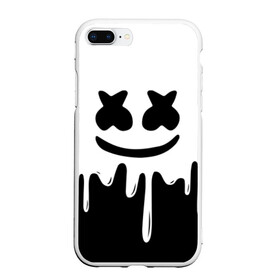 Чехол для iPhone 7Plus/8 Plus матовый с принтом MELLO BLACK x WHITE MARSHMELLO в Белгороде, Силикон | Область печати: задняя сторона чехла, без боковых панелей | colors | dj | marshmello | paints | usa | абстракция | америка | звезда | клубная музыка | космический | краски | маршмелло | музыка | музыкант