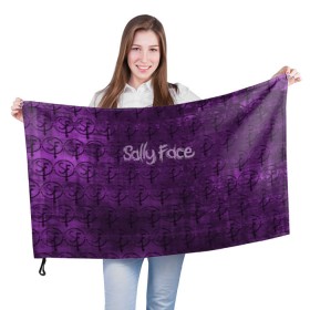 Флаг 3D с принтом Sally Face (Pattern). в Белгороде, 100% полиэстер | плотность ткани — 95 г/м2, размер — 67 х 109 см. Принт наносится с одной стороны | 