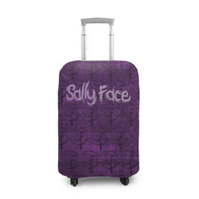 Чехол для чемодана 3D с принтом Sally Face (Pattern). в Белгороде, 86% полиэфир, 14% спандекс | двустороннее нанесение принта, прорези для ручек и колес | 