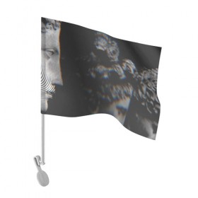 Флаг для автомобиля с принтом SINGULARITY #1 в Белгороде, 100% полиэстер | Размер: 30*21 см | квадрат | мода | сатуя | чёрно белое