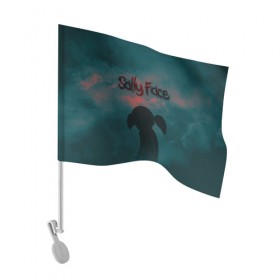 Флаг для автомобиля с принтом Sally Face (Силуэт). в Белгороде, 100% полиэстер | Размер: 30*21 см | face | game | horror | larry | sally | sally face | sanity s fall | игра | ларри | мальчик с протезом | салли | салли фейс | ужасы