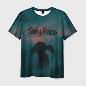 Мужская футболка 3D с принтом Sally Face (Силуэт). в Белгороде, 100% полиэфир | прямой крой, круглый вырез горловины, длина до линии бедер | Тематика изображения на принте: face | game | horror | larry | sally | sally face | sanity s fall | игра | ларри | мальчик с протезом | салли | салли фейс | ужасы