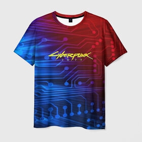 Мужская футболка 3D с принтом Cyberpunk 2077 в Белгороде, 100% полиэфир | прямой крой, круглый вырез горловины, длина до линии бедер | 2077 | cd projekt red | cyberpunk | cyberpunk 2077 | game | арт | будущее | видеоигра | игра | киберпанк 2077 | киборг | киборги