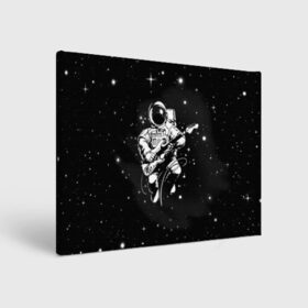 Холст прямоугольный с принтом Cosmorock в Белгороде, 100% ПВХ |  | cosmonaut | cosmos | guitar | music | rock | space | spacesuit | star | гитара | звезда | космонавт | космос | музыка | скафандр