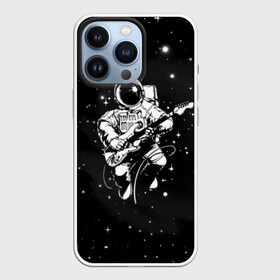 Чехол для iPhone 13 Pro с принтом Cosmorock в Белгороде,  |  | cosmonaut | cosmos | guitar | music | rock | space | spacesuit | star | гитара | звезда | космонавт | космос | музыка | скафандр