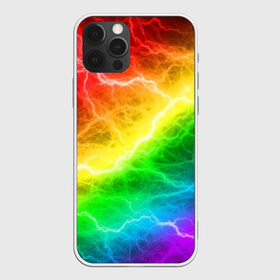 Чехол для iPhone 12 Pro Max с принтом RAINBOW THUNDER в Белгороде, Силикон |  | battle | battle fire | battle thunder | blue | fire | rainbow | red | texture | thunder | битва | битва молний | битва огней | гроза | молнии | радуга | текстура
