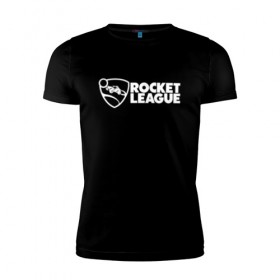 Мужская футболка премиум с принтом ROCKET LEAGUE в Белгороде, 92% хлопок, 8% лайкра | приталенный силуэт, круглый вырез ворота, длина до линии бедра, короткий рукав | Тематика изображения на принте: 
