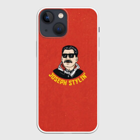 Чехол для iPhone 13 mini с принтом Иосиф Сталин в Белгороде,  |  | ussr | звезда | иосиф | красный | модный | молот | надпись | очки | патриот | патриотизм | республик | рсфср | серп | снг | советский | советских | союз | ссср | сталин | страна | тренд | усы