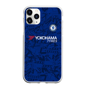 Чехол для iPhone 11 Pro Max матовый с принтом Chelsea home 19-20 в Белгороде, Силикон |  | champions league | chelsea | england | hazard | kante | азар | англия | канте | лига чемпионов | челси