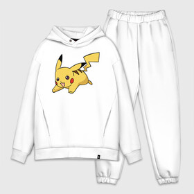 Мужской костюм хлопок OVERSIZE с принтом Радостный Пикачу в Белгороде,  |  | detective pikachu | pikachu | pokeball | pokemon | детектив пикачу | пикачу | покебол | покемон