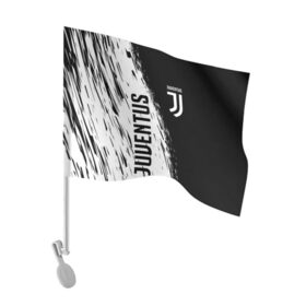 Флаг для автомобиля с принтом JUVENTUS SPORT в Белгороде, 100% полиэстер | Размер: 30*21 см | Тематика изображения на принте: cr7 | fc | football | football club | juve | juventus | ronaldo | sport | роналдо | спорт | спортивные | униформа | фирменные цвета | фк | футбол | футбольный клуб | ювентус
