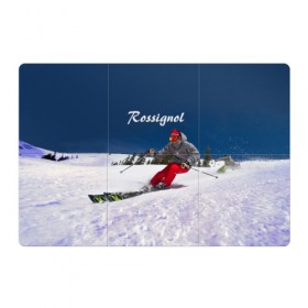 Магнитный плакат 3Х2 с принтом Rossignol в Белгороде, Полимерный материал с магнитным слоем | 6 деталей размером 9*9 см | france | movement | rossignol | snow | speed | вершина | горные лыжи | горы | движение | скорость | снег | франция