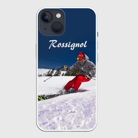 Чехол для iPhone 13 с принтом Rossignol в Белгороде,  |  | france | movement | rossignol | snow | speed | вершина | горные лыжи | горы | движение | скорость | снег | франция