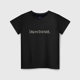 Детская футболка хлопок с принтом Dream Theater logo в Белгороде, 100% хлопок | круглый вырез горловины, полуприлегающий силуэт, длина до линии бедер | dream theater | dt | goth | gothic | metal | music | rock | готика | метал | рок | симфони метал