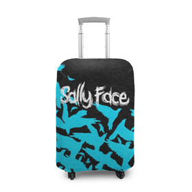 Чехол для чемодана 3D с принтом SALLY FACE в Белгороде, 86% полиэфир, 14% спандекс | двустороннее нанесение принта, прорези для ручек и колес | birds | face | game | horror | larry | sally | sally face | sanity s fall | вороны | игра | ларри | мальчик с протезом | птицы | салли | салли фейс | ужасы