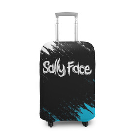 Чехол для чемодана 3D с принтом SALLY FACE в Белгороде, 86% полиэфир, 14% спандекс | двустороннее нанесение принта, прорези для ручек и колес | face | game | horror | larry | sally | sally face | sanity s fall | брызги | игра | краски | ларри | мальчик с протезом | салли | салли фейс | ужасы