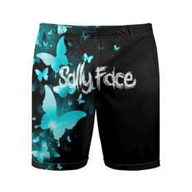 Мужские шорты 3D спортивные с принтом SALLY FACE в Белгороде,  |  | face | game | horror | larry | sally | sally face | sanity s fall | бабочки | игра | ларри | мальчик с протезом | салли | салли фейс | ужасы