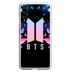 Чехол для Honor 20 с принтом BTS BUTTERFLIES в Белгороде, Силикон | Область печати: задняя сторона чехла, без боковых панелей | bangtan boys | bt21 | bts | bts army | bts stickers | butterflies | j hope | jimin | jin | jungkook | k pop | rap monster | rapmon | suga | v | бабочки | бтс | корея | стикеры bts