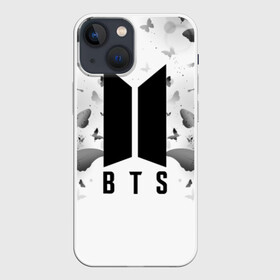 Чехол для iPhone 13 mini с принтом BTS BUTTERFLIES в Белгороде,  |  | bangtan boys | bt21 | bts | bts army | bts stickers | butterflies | j hope | jimin | jin | jungkook | k pop | rap monster | rapmon | suga | v | бабочки | бтс | корея | стикеры bts