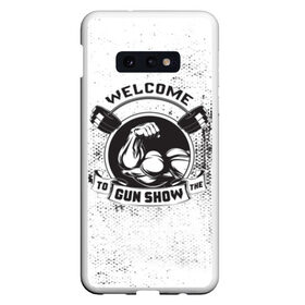 Чехол для Samsung S10E с принтом Gun show в Белгороде, Силикон | Область печати: задняя сторона чехла, без боковых панелей | bodybuilding | diet | exercise | fitness | gym | heath | motivation | muscle | phil | training | workout | бодибилдинг | мотивация | спорт | трансформация | фитнес | эстетичный