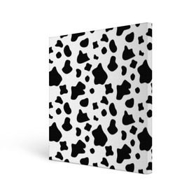 Холст квадратный с принтом Корова в Белгороде, 100% ПВХ |  | animal | black white | cow | pattern | животное | кавай | корова | паттерн | пятна | черно белое