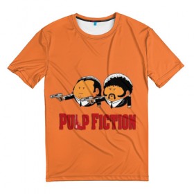 Мужская футболка 3D с принтом Pulp Fiction - Art 2 в Белгороде, 100% полиэфир | прямой крой, круглый вырез горловины, длина до линии бедер | Тематика изображения на принте: art | film | movie | pulp fiction | tarantino | кино | криминальное чтиво | приколы | тарантино | фильмы