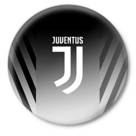 Значок с принтом JUVENTUS в Белгороде,  металл | круглая форма, металлическая застежка в виде булавки | 