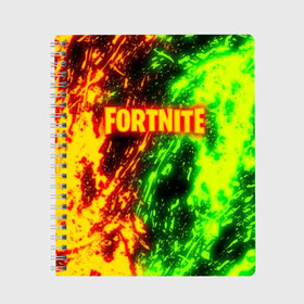 Тетрадь с принтом FORTNITE TOXIC FLAME в Белгороде, 100% бумага | 48 листов, плотность листов — 60 г/м2, плотность картонной обложки — 250 г/м2. Листы скреплены сбоку удобной пружинной спиралью. Уголки страниц и обложки скругленные. Цвет линий — светло-серый
 | 2019 | cybersport | esport | fire | flame | fortnite | game | logo | toxic flame | броня | игра | киберспорт | огонь | фиолетовый | фирменные цвета | фортнайт