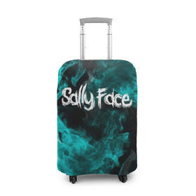 Чехол для чемодана 3D с принтом SALLY FACE в Белгороде, 86% полиэфир, 14% спандекс | двустороннее нанесение принта, прорези для ручек и колес | Тематика изображения на принте: face | fire | flame | game | horror | larry | sally | sally face | sanity s fall | игра | ларри | мальчик с протезом | огонь | салли | салли фейс | ужасы