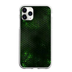 Чехол для iPhone 11 Pro Max матовый с принтом ЗЕЛЕНАЯ БРОНЯ GREEN STEEL в Белгороде, Силикон |  | abstraction | cyber | cyberpunk | future | geometry | hexagon | neon | techno | texture | абстракция | броня | геометрия | кибер | краски | неон | неоновый | сетка | соты | стальная броня | текстура | шестигранники