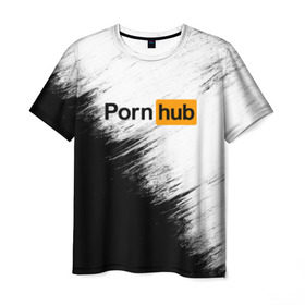 Мужская футболка 3D с принтом Pornhub в Белгороде, 100% полиэфир | прямой крой, круглый вырез горловины, длина до линии бедер | brazzers | браззерс