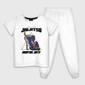 Детская пижама хлопок с принтом Джиу-джитсу в Белгороде, 100% хлопок |  брюки и футболка прямого кроя, без карманов, на брюках мягкая резинка на поясе и по низу штанин
 | jiu jitsu | джиу джитсу | джиу джицу
