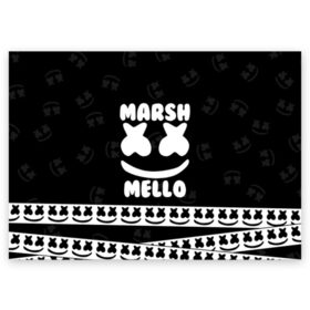 Поздравительная открытка с принтом Marshmello 6 в Белгороде, 100% бумага | плотность бумаги 280 г/м2, матовая, на обратной стороне линовка и место для марки
 | dj | fortnite | marshmello | music | дж | зефир | маршмелоу | музыка | форнайт | фортнайт