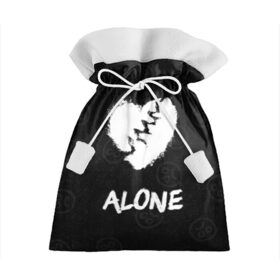 Подарочный 3D мешок с принтом Alone в Белгороде, 100% полиэстер | Размер: 29*39 см | alone | baby | bad | broken | cry | lil | lil peep | peep | rap | rose | sad | tentacion | xxxtentacion | лил | лил пип | пип | реп | роза | сердце | тентасион