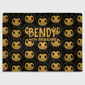 Плед 3D с принтом Bendy And The Ink Machine (35) в Белгороде, 100% полиэстер | закругленные углы, все края обработаны. Ткань не мнется и не растягивается | Тематика изображения на принте: bendy | bendy and the ink machine | devil | game | horror | ink | mask | бенди | бенди и чернильная машина | краска | чернила