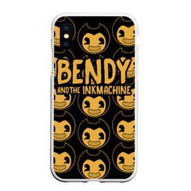 Чехол для iPhone XS Max матовый с принтом Bendy And The Ink Machine (35) в Белгороде, Силикон | Область печати: задняя сторона чехла, без боковых панелей | bendy | bendy and the ink machine | devil | game | horror | ink | mask | бенди | бенди и чернильная машина | краска | чернила