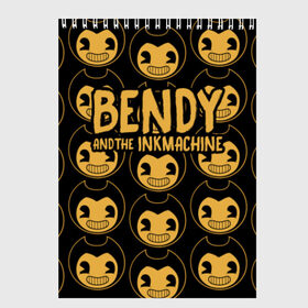 Скетчбук с принтом Bendy And The Ink Machine (35) в Белгороде, 100% бумага
 | 48 листов, плотность листов — 100 г/м2, плотность картонной обложки — 250 г/м2. Листы скреплены сверху удобной пружинной спиралью | bendy | bendy and the ink machine | devil | game | horror | ink | mask | бенди | бенди и чернильная машина | краска | чернила