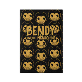 Обложка для паспорта матовая кожа с принтом Bendy And The Ink Machine (35) в Белгороде, натуральная матовая кожа | размер 19,3 х 13,7 см; прозрачные пластиковые крепления | bendy | bendy and the ink machine | devil | game | horror | ink | mask | бенди | бенди и чернильная машина | краска | чернила