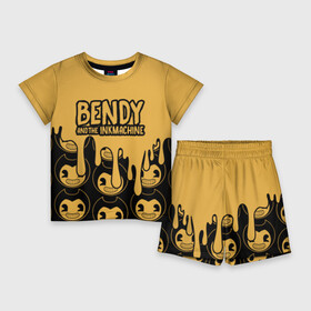 Детский костюм с шортами 3D с принтом Bendy And The Ink Machine (36) в Белгороде,  |  | bendy | bendy and the ink machine | devil | game | horror | ink | mask | бенди | бенди и чернильная машина | краска | чернила