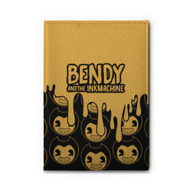 Обложка для автодокументов с принтом Bendy And The Ink Machine (36) в Белгороде, натуральная кожа |  размер 19,9*13 см; внутри 4 больших “конверта” для документов и один маленький отдел — туда идеально встанут права | bendy | bendy and the ink machine | devil | game | horror | ink | mask | бенди | бенди и чернильная машина | краска | чернила