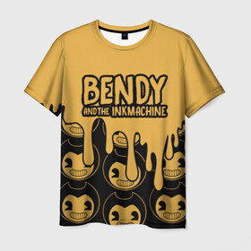 Мужская футболка 3D с принтом Bendy And The Ink Machine (36) в Белгороде, 100% полиэфир | прямой крой, круглый вырез горловины, длина до линии бедер | bendy | bendy and the ink machine | devil | game | horror | ink | mask | бенди | бенди и чернильная машина | краска | чернила