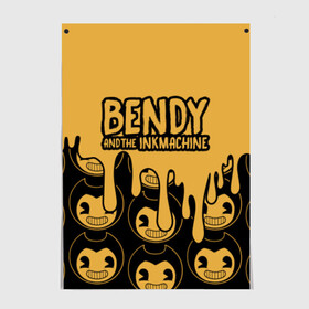 Постер с принтом Bendy And The Ink Machine (36) в Белгороде, 100% бумага
 | бумага, плотность 150 мг. Матовая, но за счет высокого коэффициента гладкости имеет небольшой блеск и дает на свету блики, но в отличии от глянцевой бумаги не покрыта лаком | bendy | bendy and the ink machine | devil | game | horror | ink | mask | бенди | бенди и чернильная машина | краска | чернила