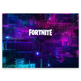 Поздравительная открытка с принтом FORTNITE SEASON 9 в Белгороде, 100% бумага | плотность бумаги 280 г/м2, матовая, на обратной стороне линовка и место для марки
 | Тематика изображения на принте: 2019 | armor | armour | cybersport | esport | fortnite | game | logo | season 9 | броня | игра | киберспорт | сезон 9 | фиолетовый | фортнайт