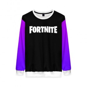 Женский свитшот 3D с принтом FORTNITE SEASON 9 в Белгороде, 100% полиэстер с мягким внутренним слоем | круглый вырез горловины, мягкая резинка на манжетах и поясе, свободная посадка по фигуре | 2019 | armor | armour | cybersport | esport | fortnite | game | logo | season 9 | броня | игра | киберспорт | сезон 9 | фиолетовый | фортнайт