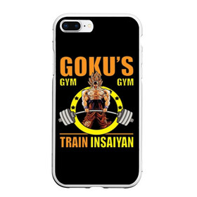 Чехол для iPhone 7Plus/8 Plus матовый с принтом GOKU GYM в Белгороде, Силикон | Область печати: задняя сторона чехла, без боковых панелей | bodybuilding | diet | exercise | fitness | gym | heath | motivation | muscle | phil | training | workout | бодибилдинг | мотивация | спорт | трансформация | фитнес | эстетичный