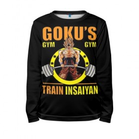 Детский лонгслив 3D с принтом GOKU GYM в Белгороде, 100% полиэстер | длинные рукава, круглый вырез горловины, полуприлегающий силуэт
 | bodybuilding | diet | exercise | fitness | gym | heath | motivation | muscle | phil | training | workout | бодибилдинг | мотивация | спорт | трансформация | фитнес | эстетичный