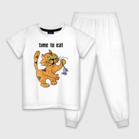 Детская пижама хлопок с принтом Пора перекусить в Белгороде, 100% хлопок |  брюки и футболка прямого кроя, без карманов, на брюках мягкая резинка на поясе и по низу штанин
 | 