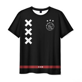 Мужская футболка 3D с принтом Ajax Amsterdam в Белгороде, 100% полиэфир | прямой крой, круглый вырез горловины, длина до линии бедер | ajax | амстердам | аякс | футбол