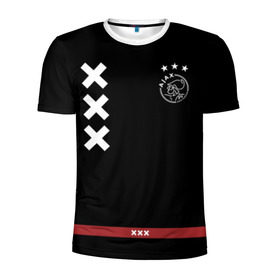 Мужская футболка 3D спортивная с принтом Ajax Amsterdam в Белгороде, 100% полиэстер с улучшенными характеристиками | приталенный силуэт, круглая горловина, широкие плечи, сужается к линии бедра | ajax | амстердам | аякс | футбол